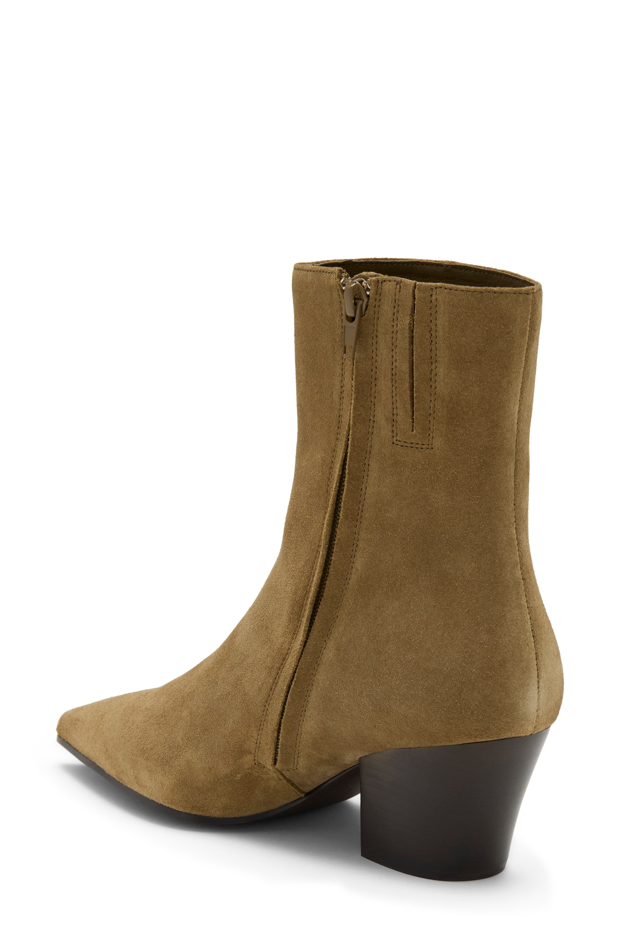 Joshuatree Pointed Toe Bootie, Alternate, color, KHAKI SUEDE
