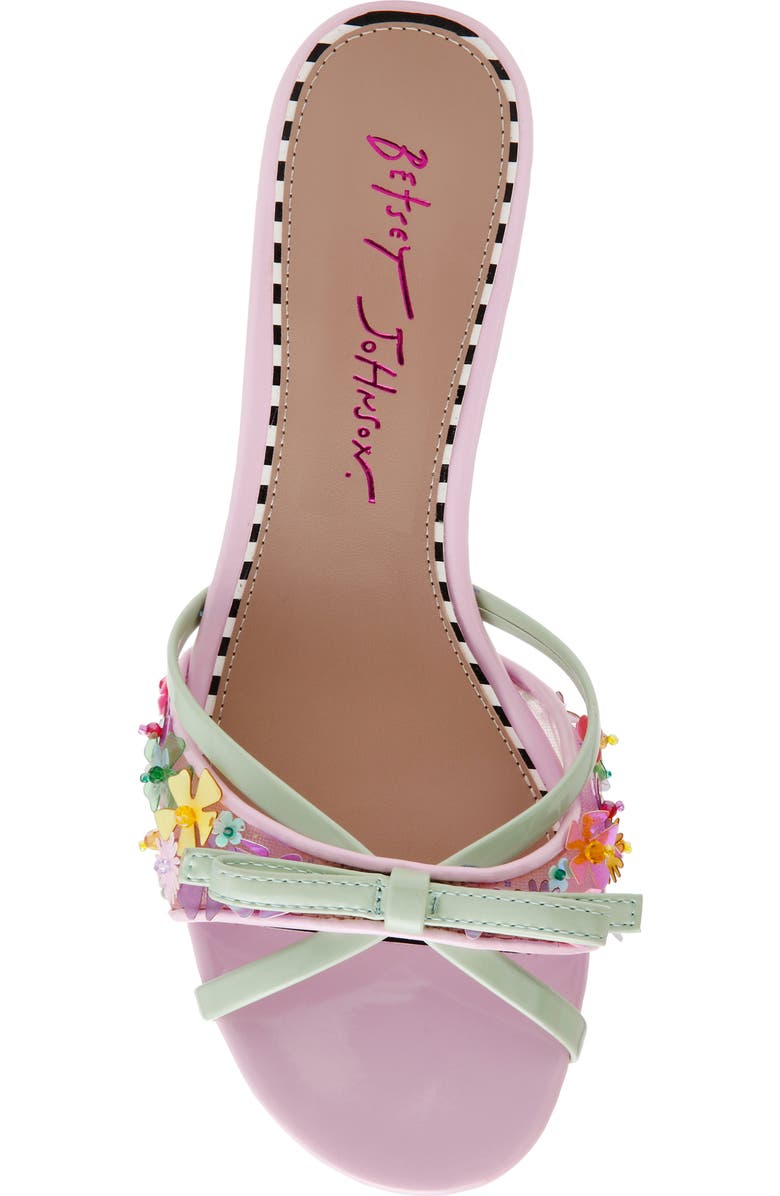 Betsey Johnson Shirley Kitten Heel Sandal, Alternate, color, Pink Multi