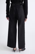 Sacai Chalk Stripe Mixed Media Trousers (Nordstrom Exclusive)