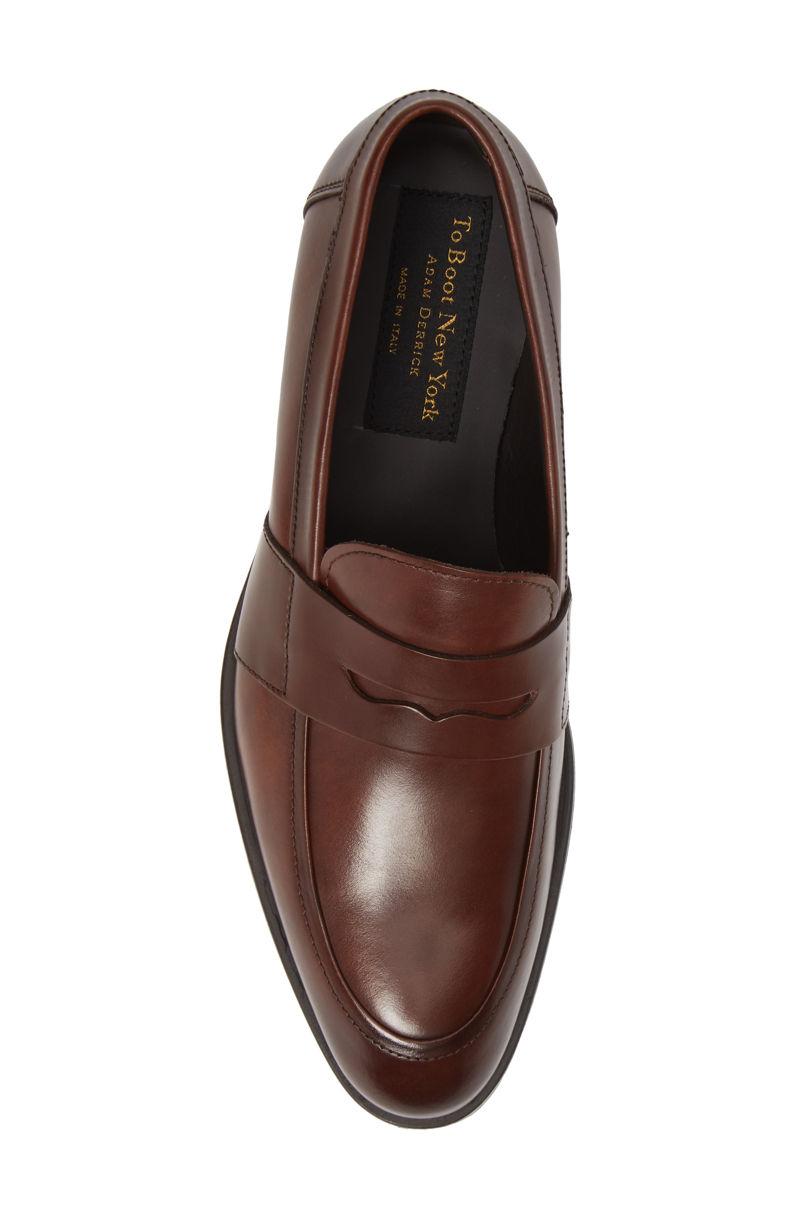 Devries Penny Loafer, Alternate, color, VITELLO BRUCIATO LEATHER