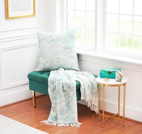 Elisabeth York Marble Juniper Pillow In Green