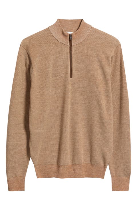 Blair Birdseye Merino Wool Quarter Zip Pullover