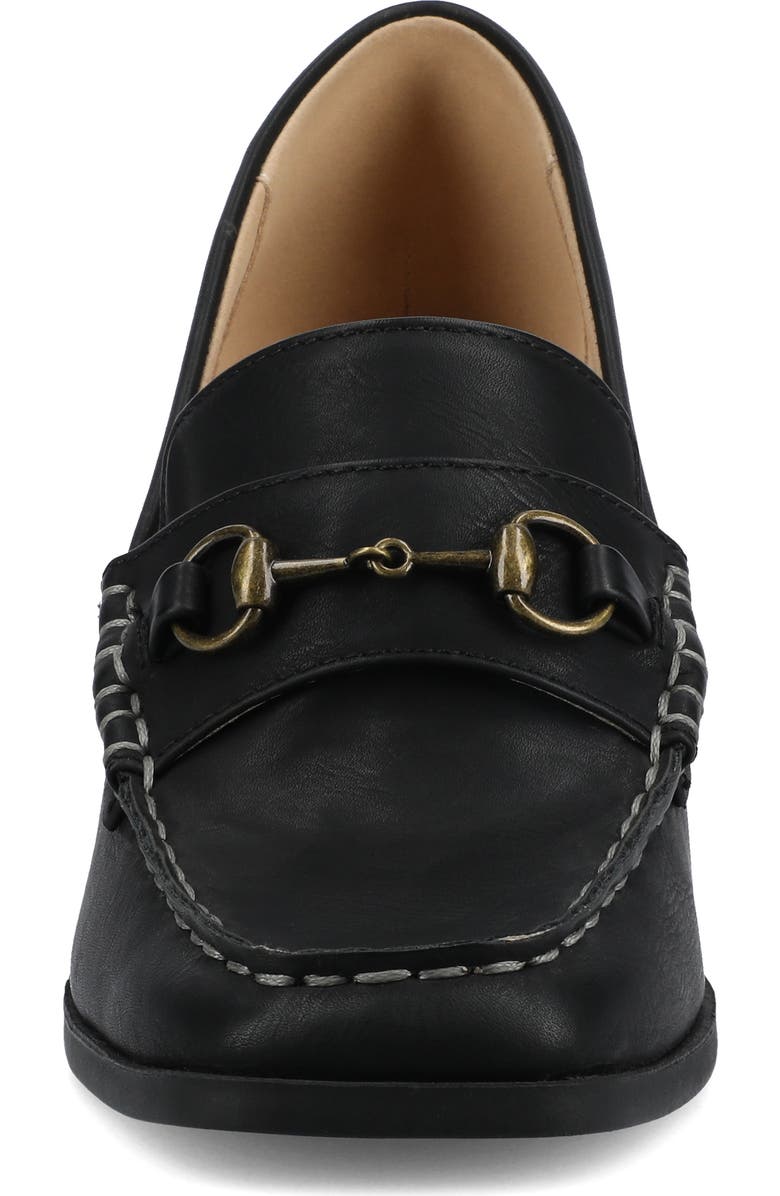 Journee Collection Aisha Moc Toe Loafer Pump, Alternate, color, Black