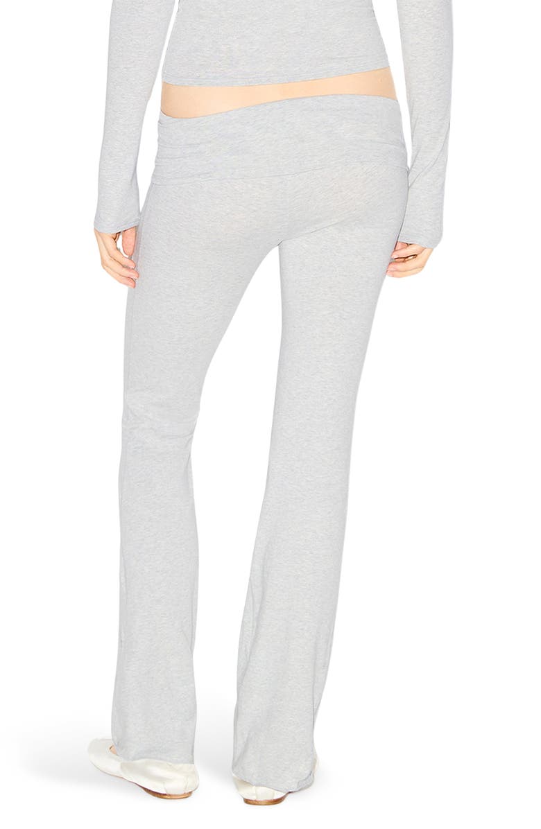 SKIMS Stretch Cotton Jersey Foldover Pants, Alternate, color, Light Heather Grey