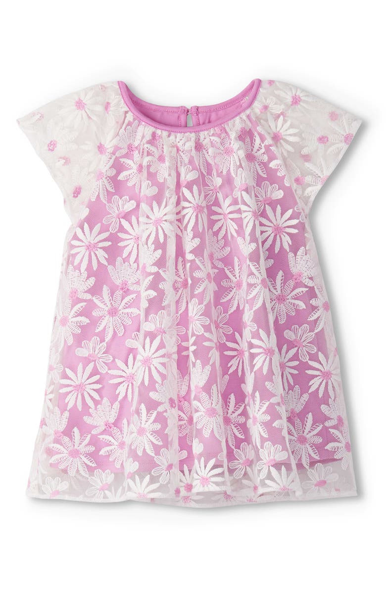 Hatley Lilac Daisey Embroidered Tulle Dress, Main, color, 