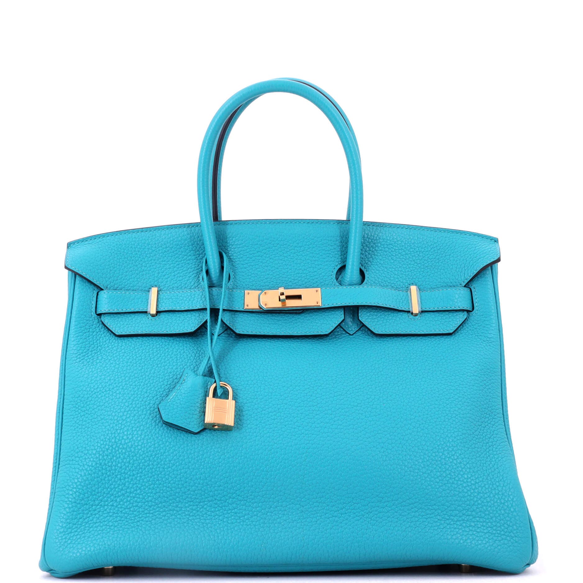 Birkin Handbag Blue Togo with Gold Hardware 35, Main, color, Blue