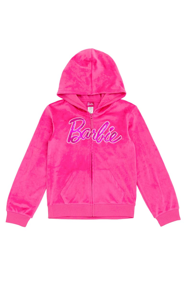 Velour Hoodie & Pants Set, Alternate, color, Pink