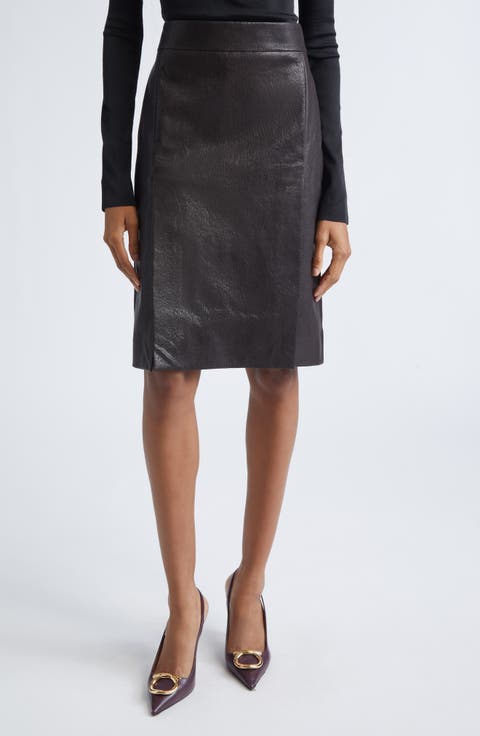 Leather Midi Skirt