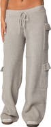 EDIKTED Wynter Low Rise Drawstring Cargo Sweater Pants