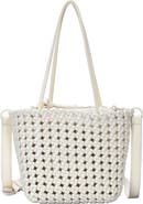 Madison West Open Weave Tote Bag with Zip Pouch