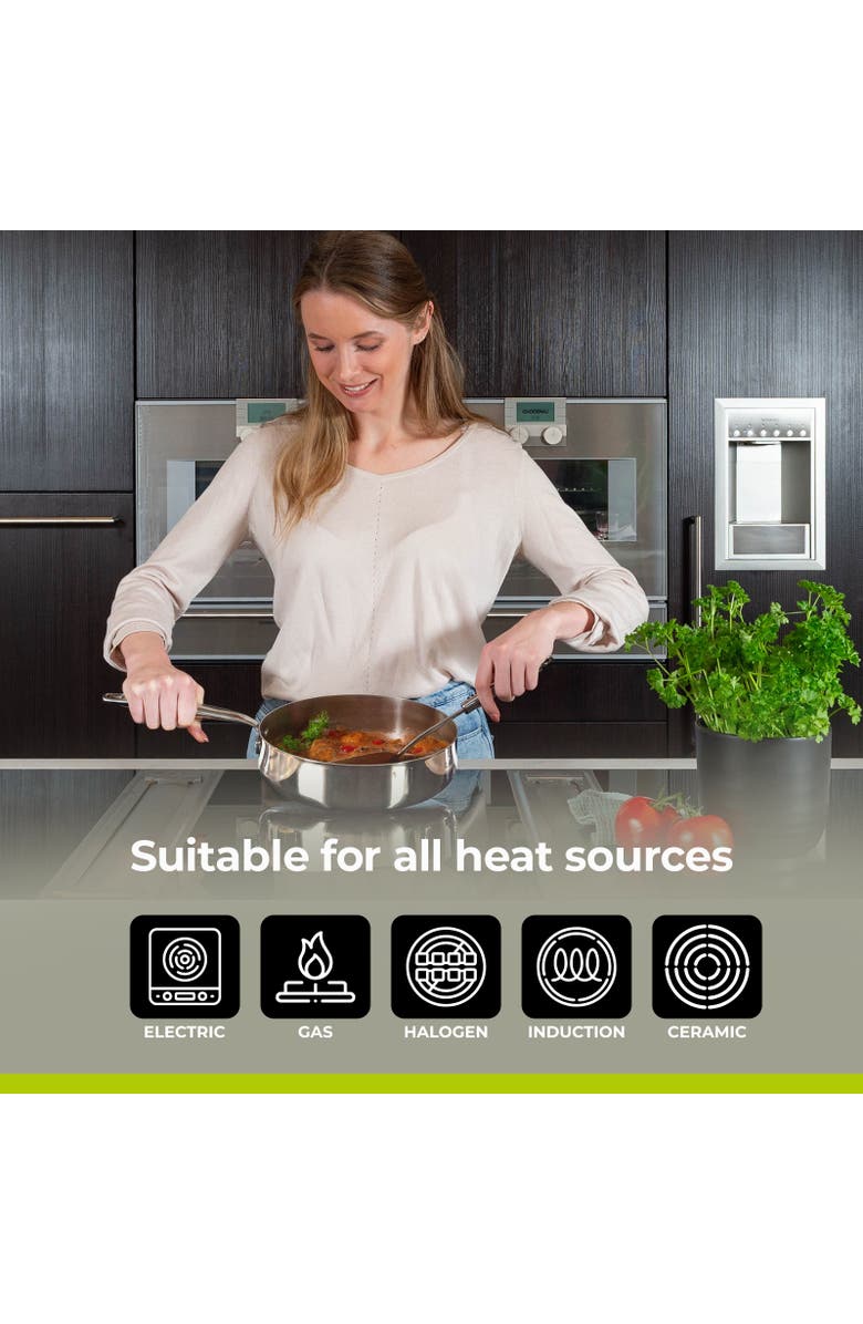 Be Living Essential Series - Sauce Pan with Lid, Alternate, color, 9.5"