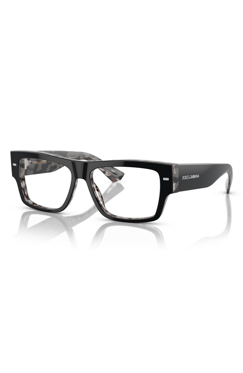 Dolce&Gabbana 55mm Rectangular Optical Glasses, Alternate, color, 