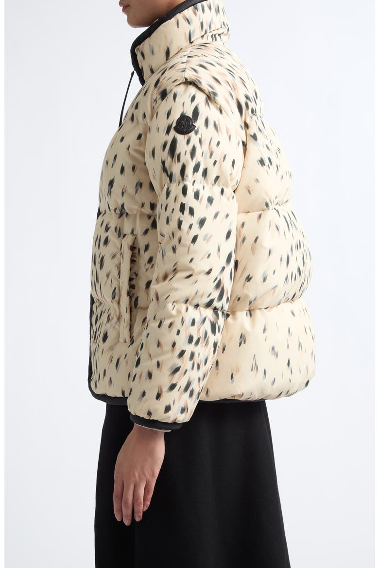 Rayonnant Animal Print Quilted Puffer Jacket, Alternate, color, WHITE ANIMALIER