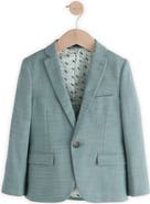 NEXT Kids' Skinny Fit Textured Green Sport Coat