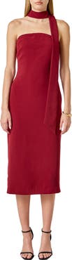 Endless Rose Choker Tie Sleeveless Midi Dress