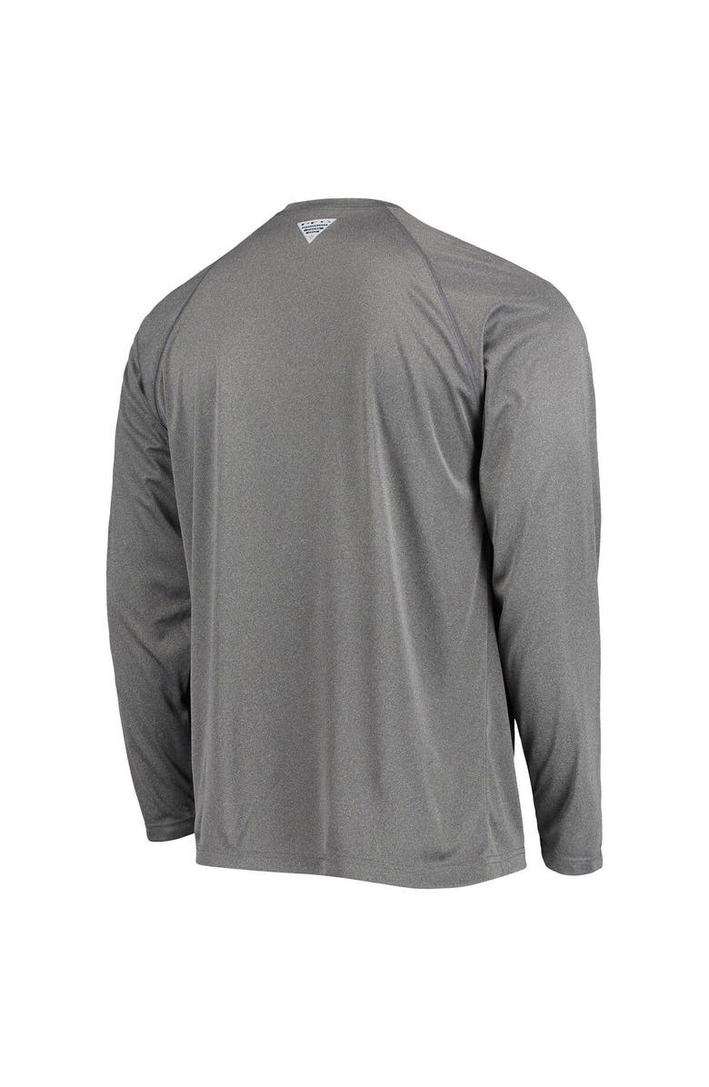 Columbia Men's Columbia Charcoal Texas A&M Aggies Terminal Tackle Omni-Shade Raglan Long Sleeve T-Shirt, Alternate, color,