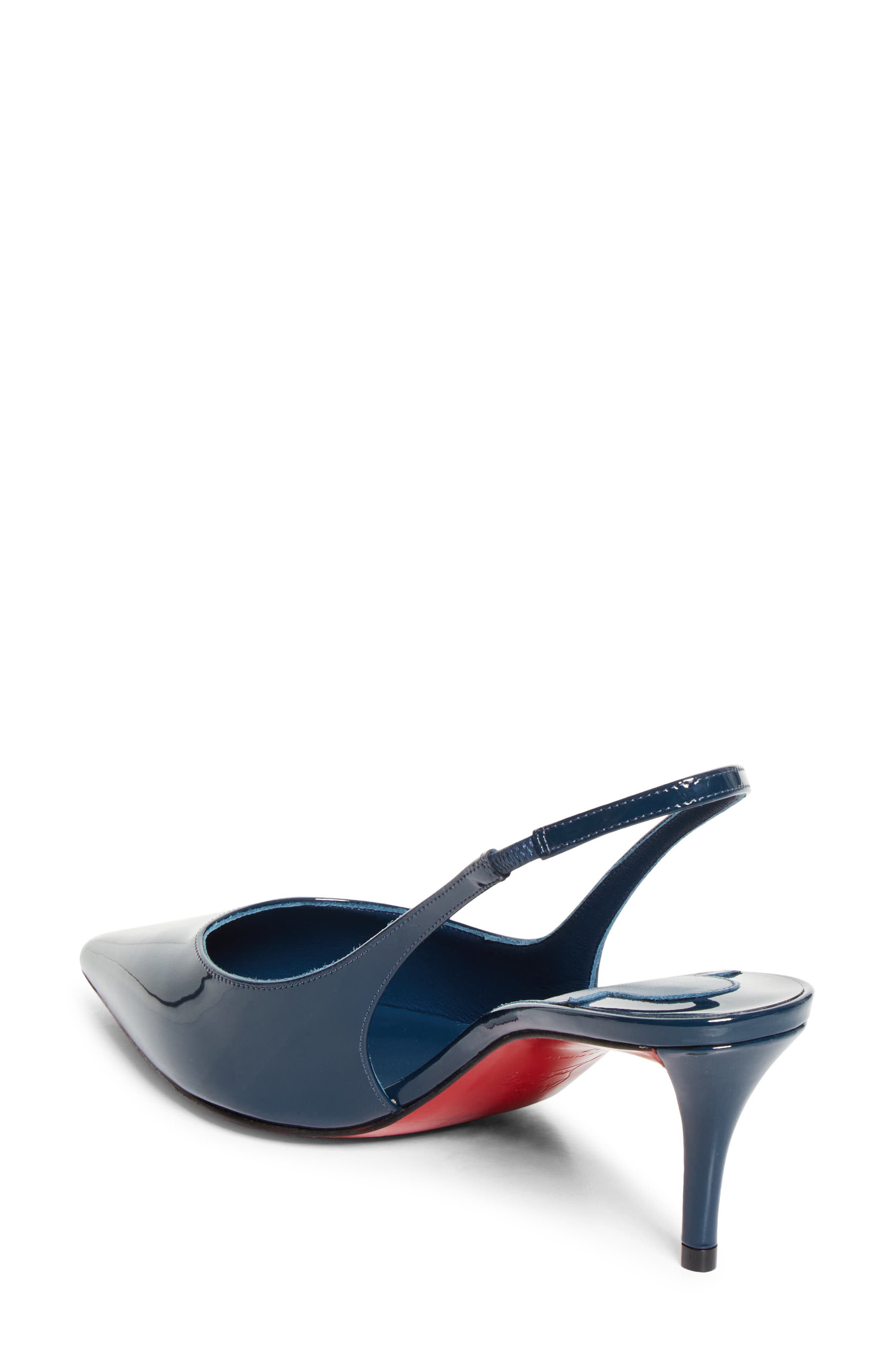 Christian Louboutin Miss Z Pointed Toe Slingback Pump, Alternate, color, Last Night