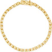 Sterling Forever 14K Gold Plated Cubic Zirconia Heart Tennis Bracelet