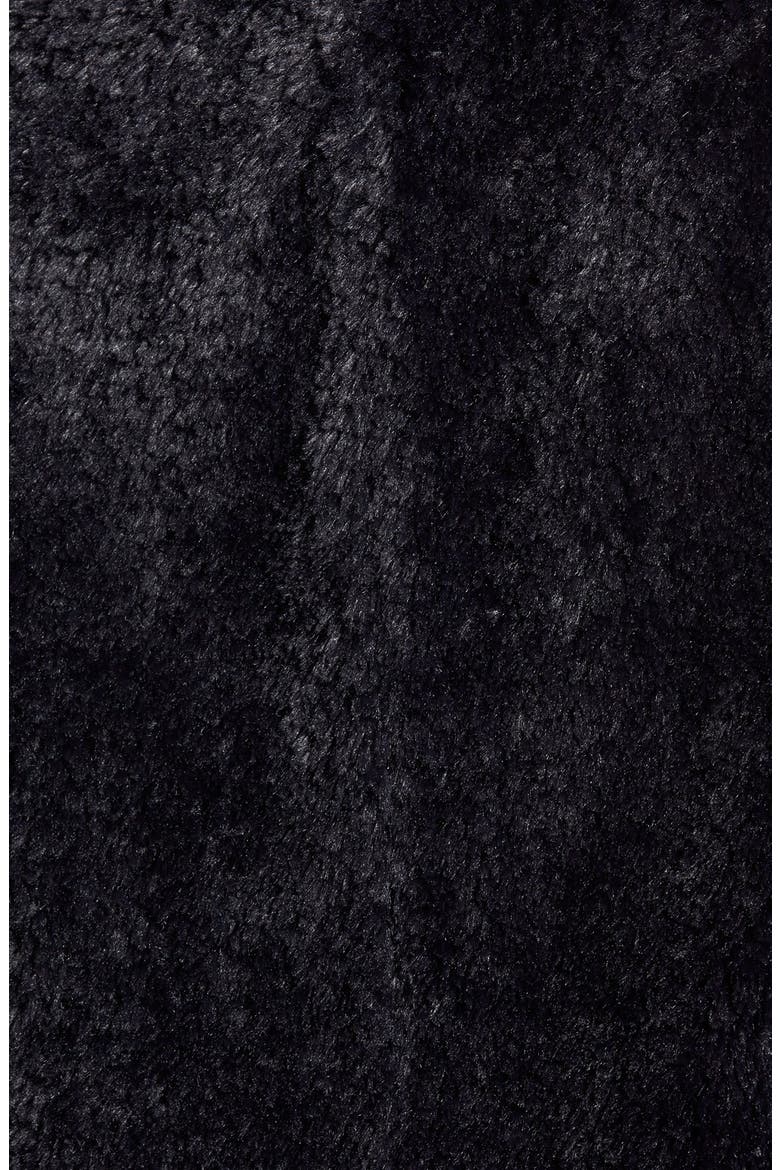 'Teddy Bear' Faux Fur Clutch Coat, Alternate, color, BLACK