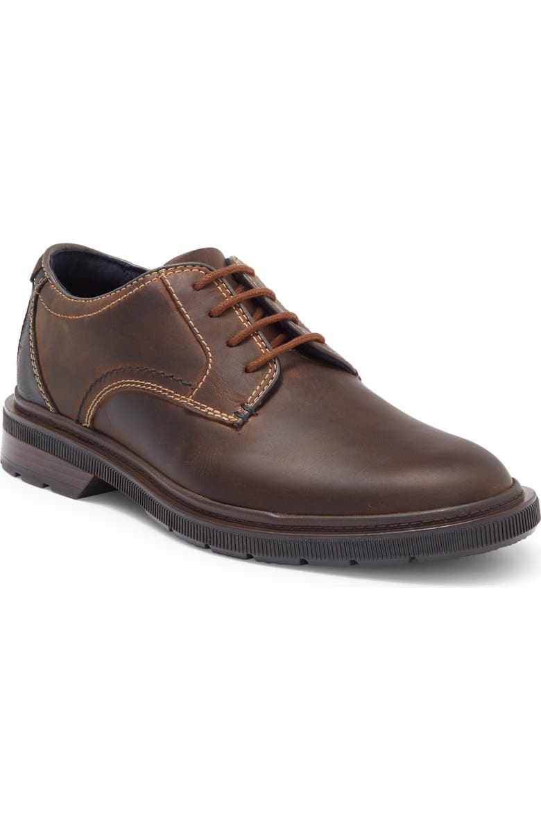 Clarks<sup>®</sup> Burchill Lug Sole Derby, Main, color, Beeswax Leather