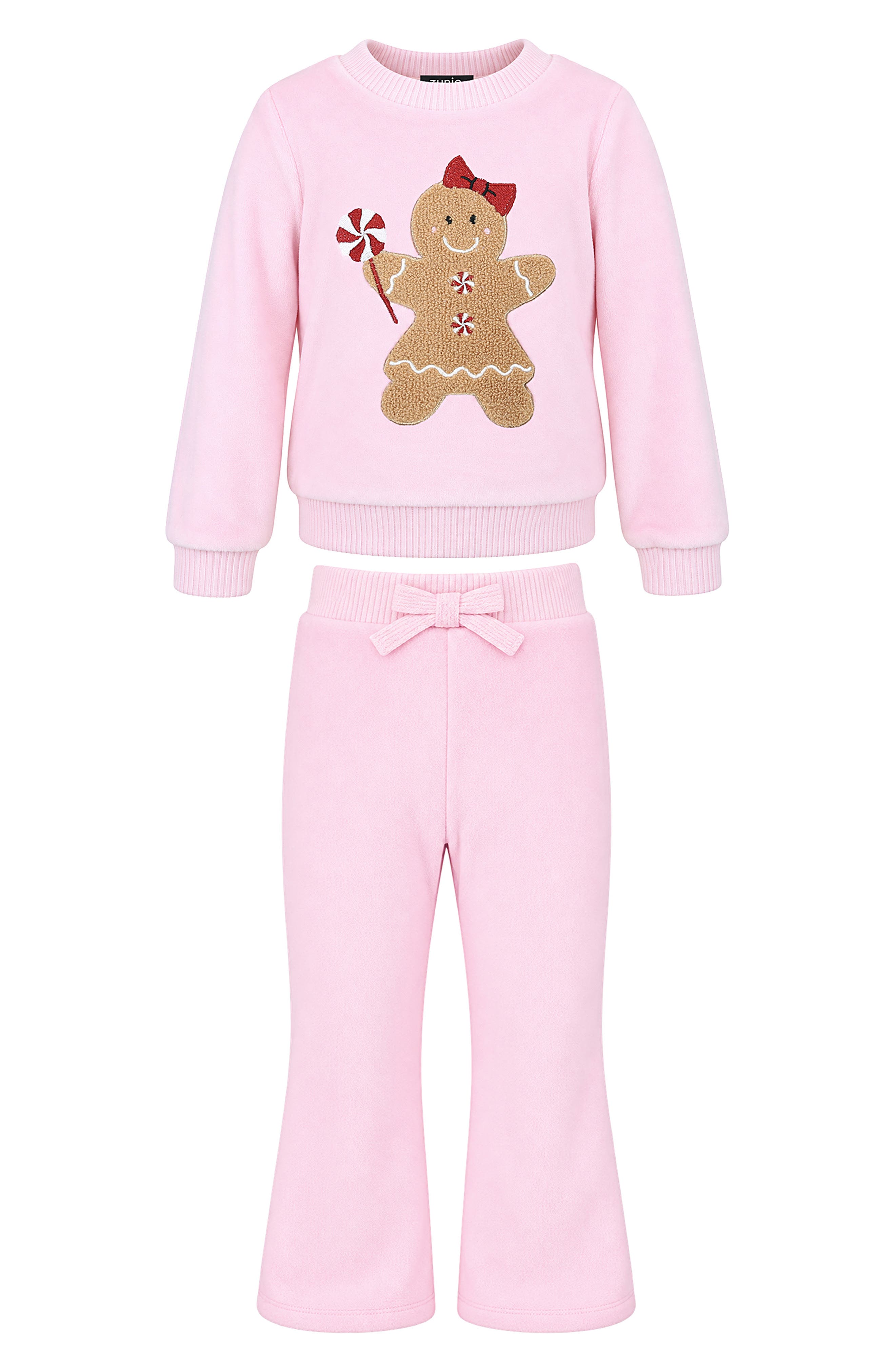 Gingerbread Velour Top and Pants Set