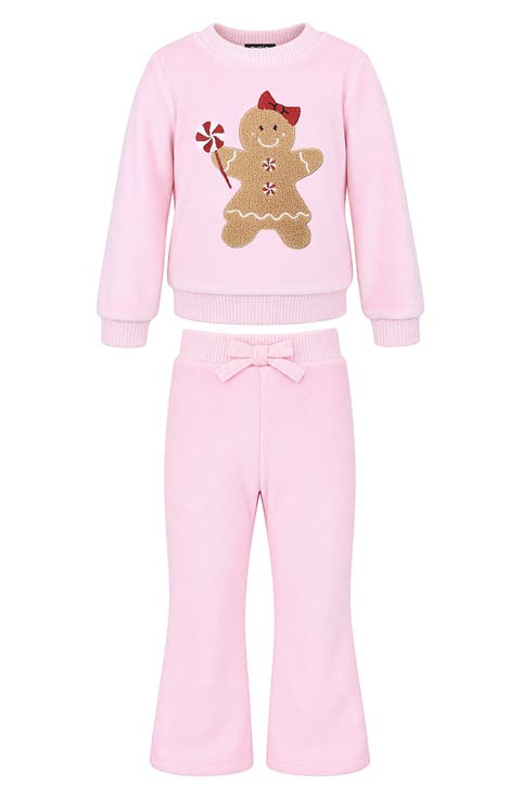 Gingerbread Velour Top and Pants Set