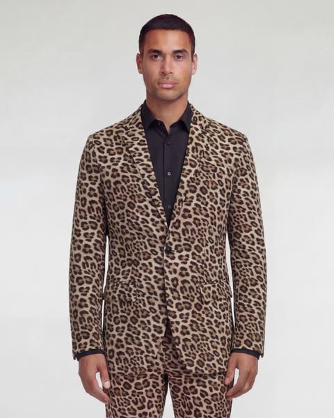 Leopard Mens Tailored Blazer