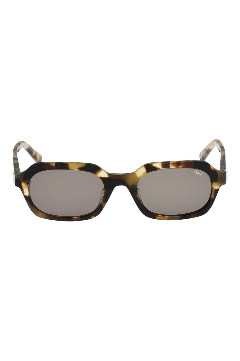 50mm Oval Sunglasses, Main, color, COLOURED HAVANA / GREEN