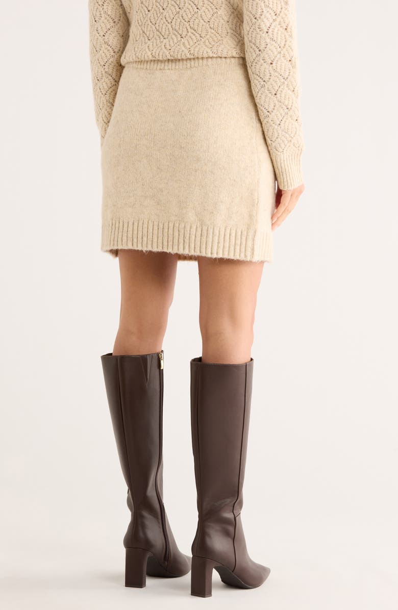 Melrose and Market Sweater Mini Skirt, Alternate, color, Beige Heather