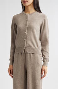 Johnstons of Elgin Iris Cashmere Crewneck Cardigan