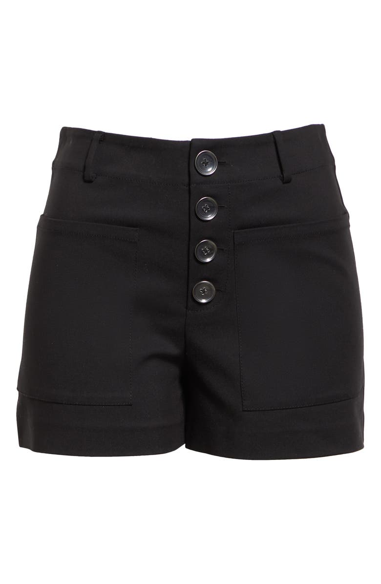Ramy Brook Marjory Cotton Blend Shorts, Alternate, color, Black