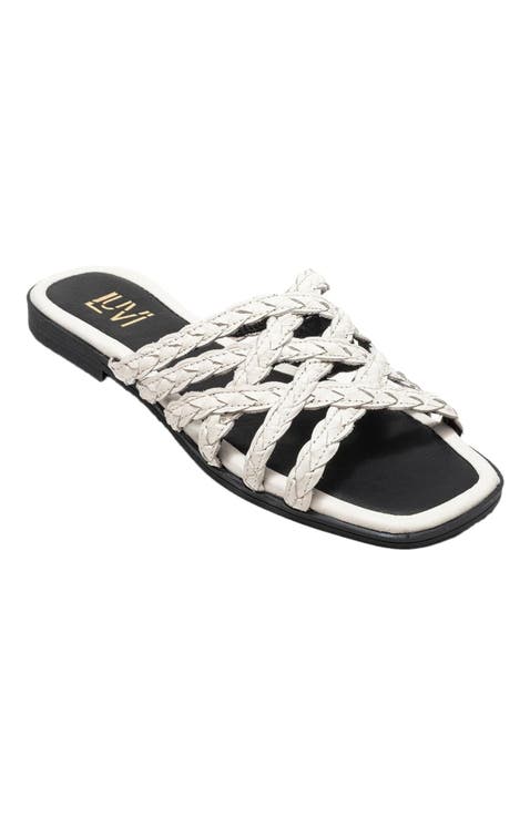 Alisha Leather Slide Sandal