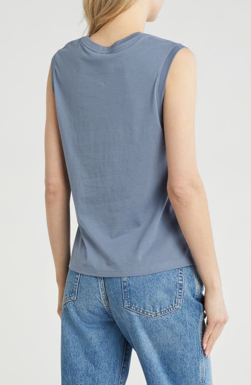 Nordstrom Pima Muscle Tank In Blue