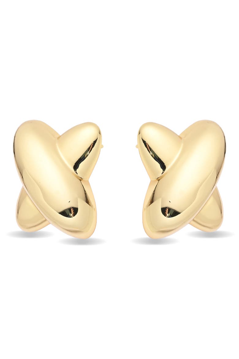 Marcella Stud Earrings, Alternate, color, GOLD