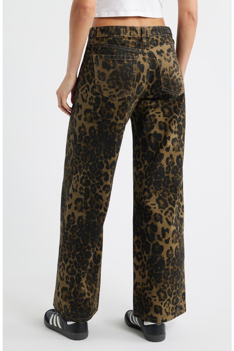 Low Rise Wide Leg Jeans, Alternate, color, LEOPARD