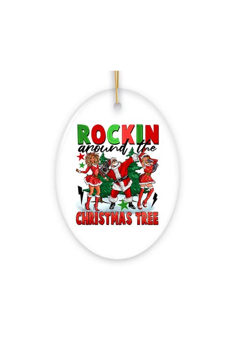 Rockin Around The Christmas Tree Dancing Santa Ornament