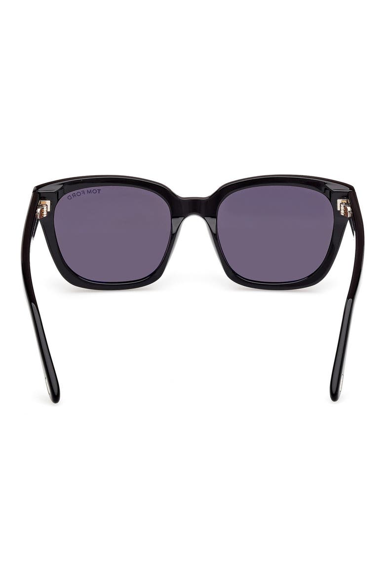 Haylay 53mm Square Sunglasses (Nordstrom Exclusive), Alternate, color, SHINY BLACK ECO / SMOKE LENSES