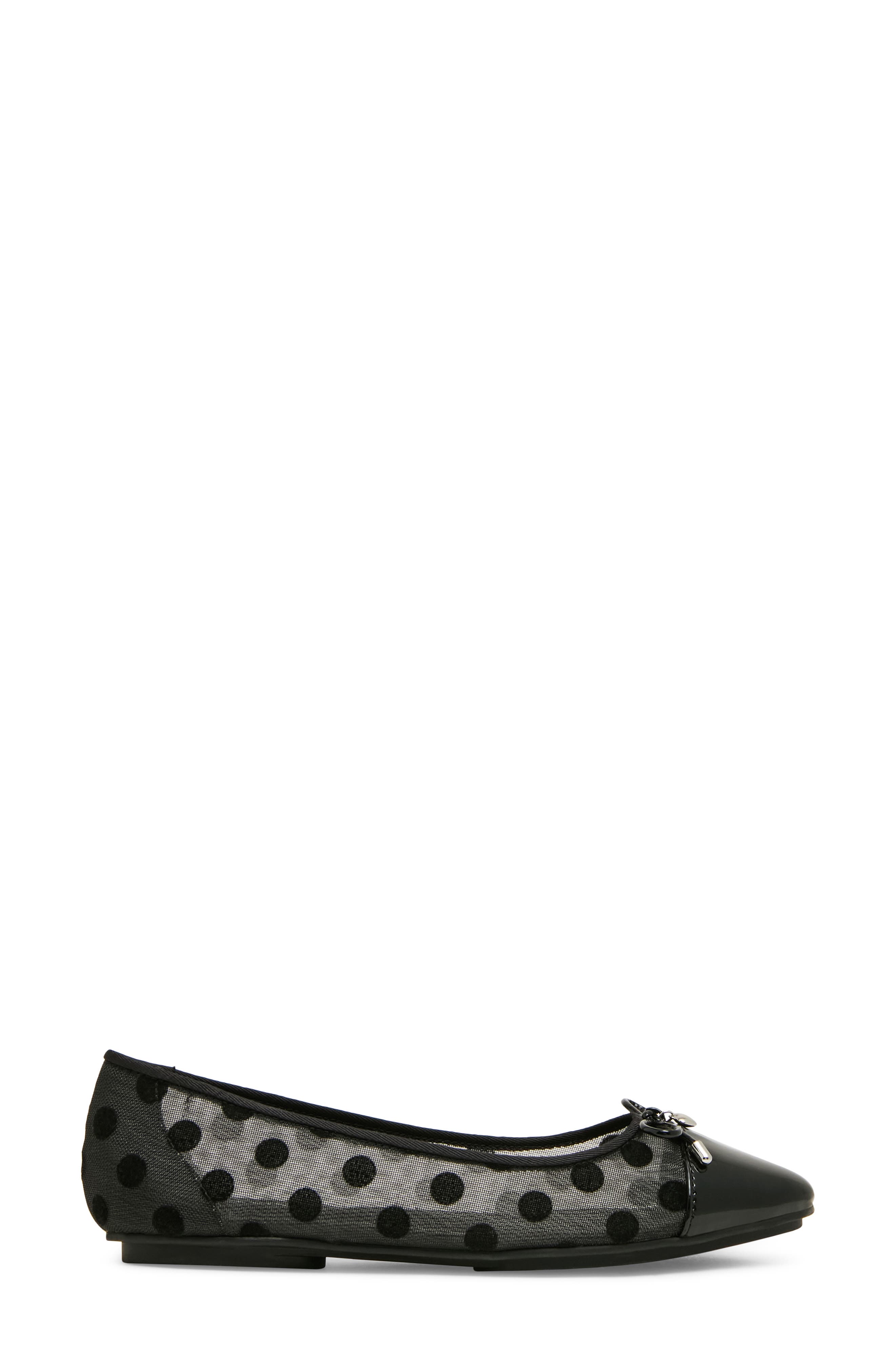Anne Klein Luci Cap Toe Flat, Alternate, color, Black Dot