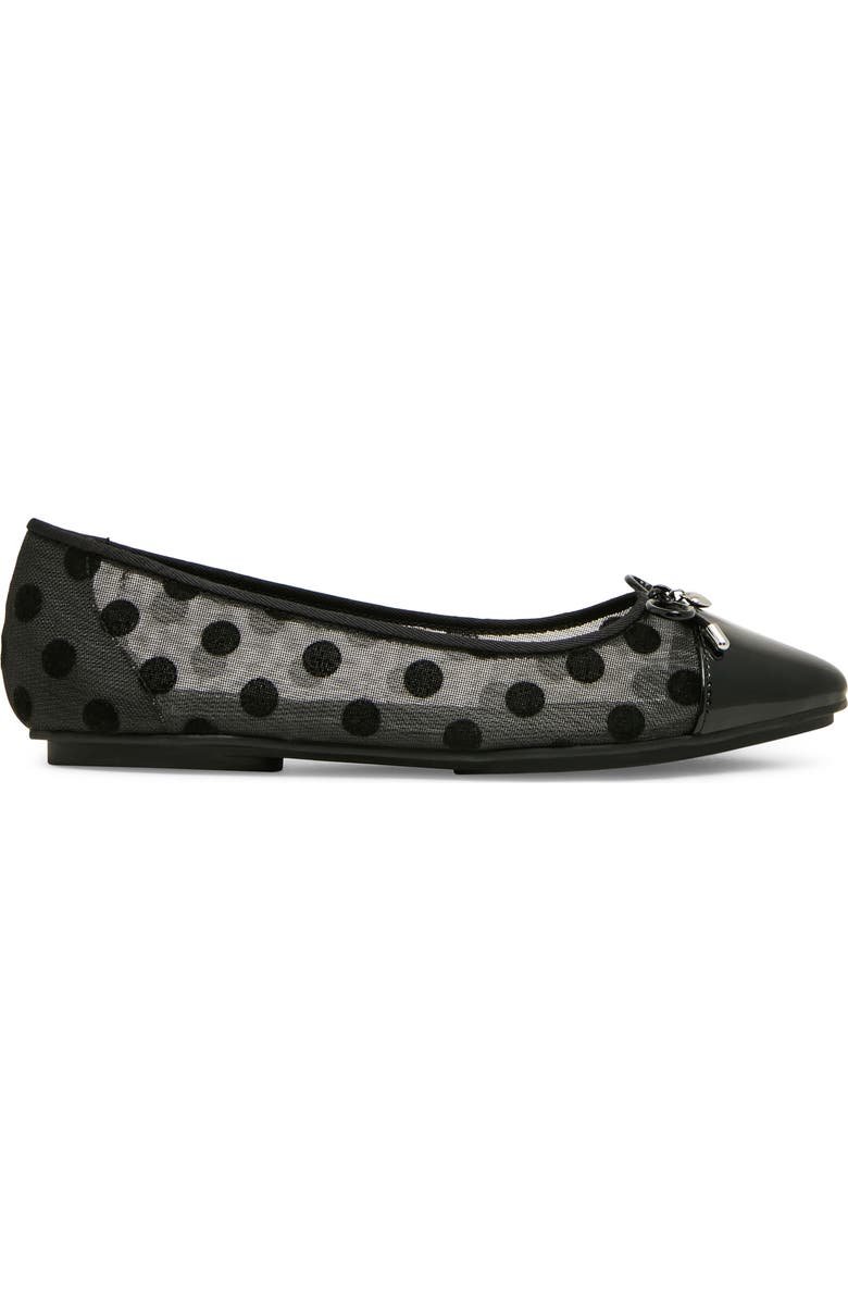 Anne Klein Luci Cap Toe Flat, Alternate, color, Black Dot