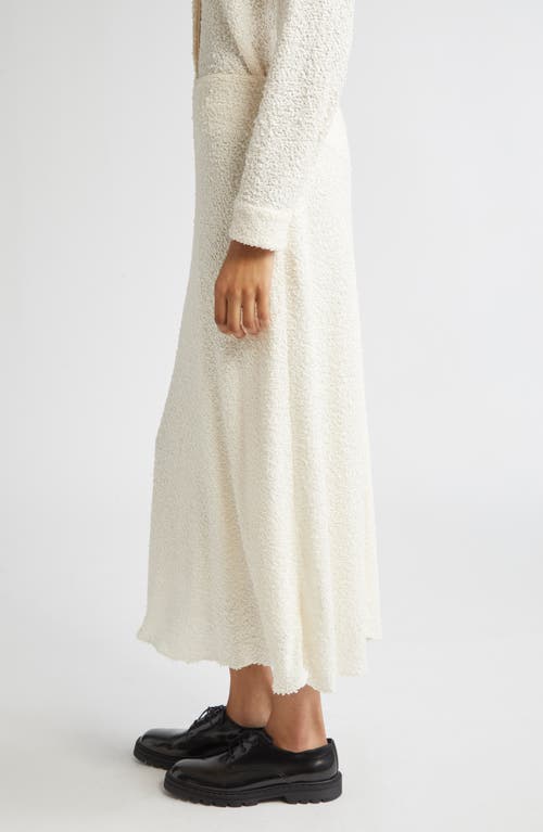 Partow Bia Textured A-line Midi Skirt In White