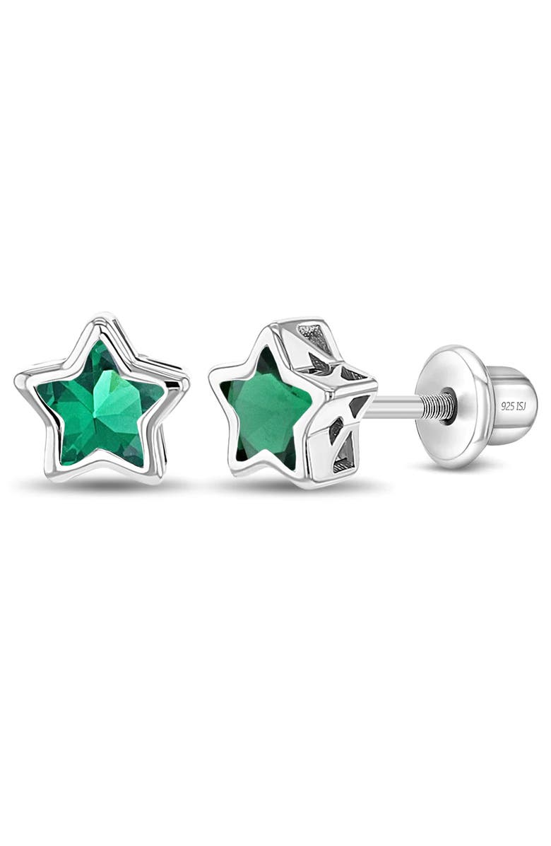 In Season Jewelry Cubic Zirconia Birthstone Star Earrings, Main, color, May
