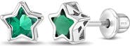 In Season Jewelry Cubic Zirconia Birthstone Star Earrings