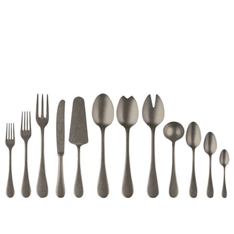 Vintage Pewter Flatware Set - 67 Pieces