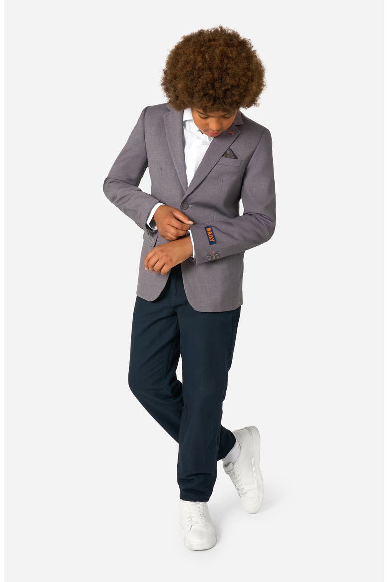 x Batman Kids' Daily Slim Fit Grey Stretch Sport Coat, Alternate, color, GREY