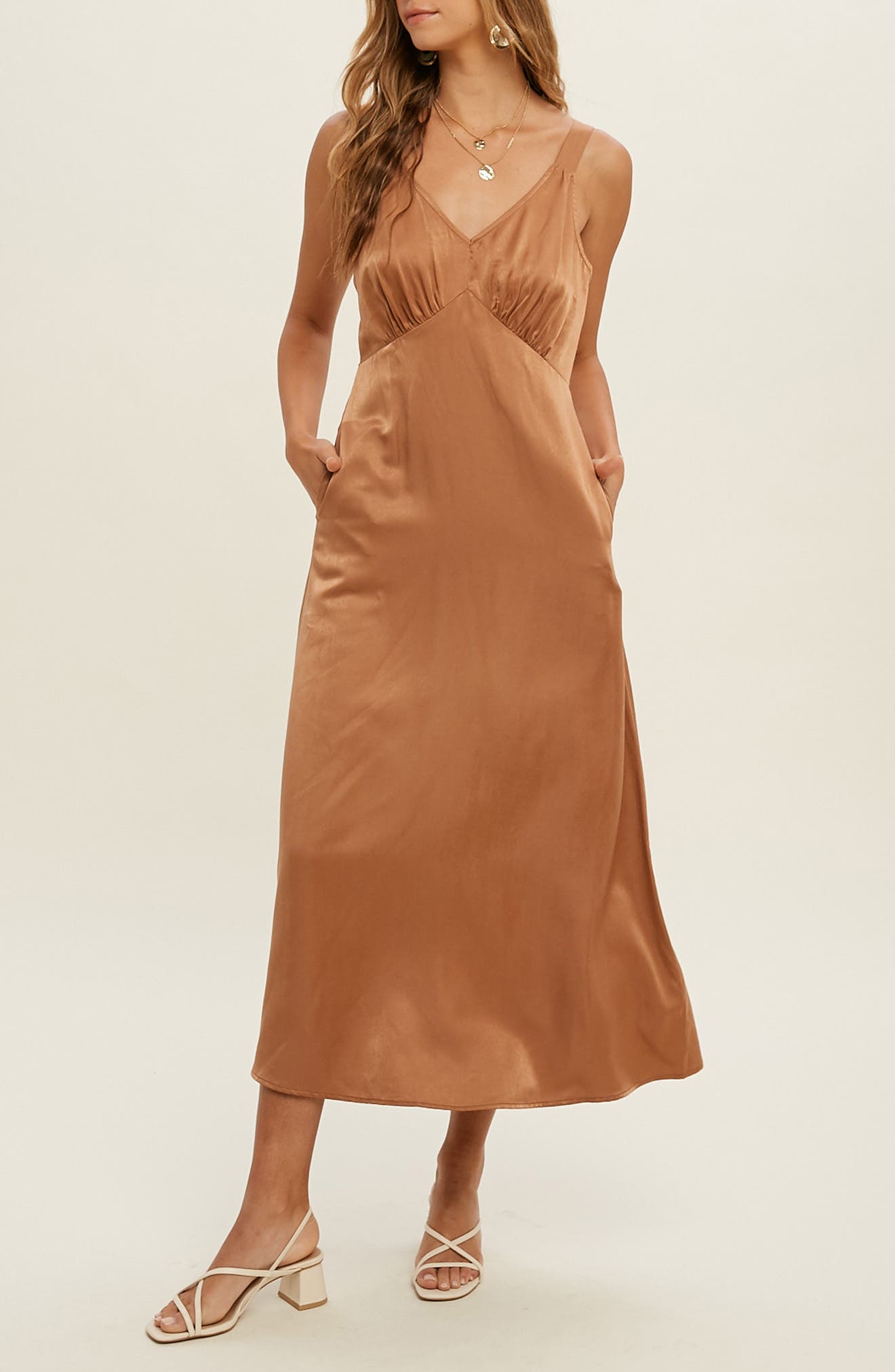 Satin Midi Dress