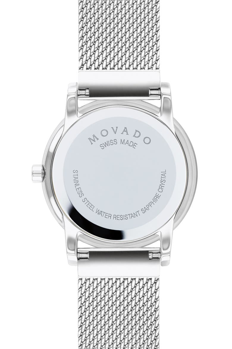 Museum Classic Diamond Bracelet Watch, 28mm, Alternate, color, SILVER/ WHITE MOP/ SILVER