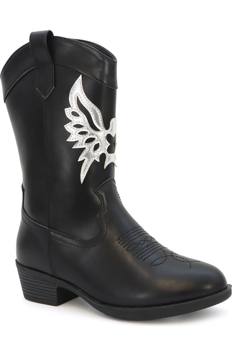 YOKI Kids' Dixi Wing Cowboy Boot, Main, color,