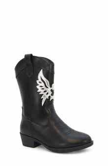 YOKI Kids' Dixi Wing Cowboy Boot