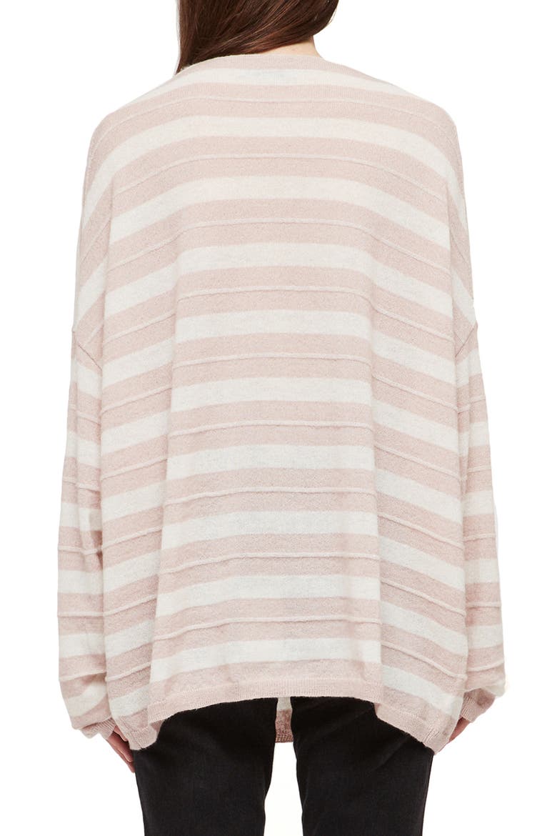 Cassia Stripe Boat Neck Sweater, Alternate, color, BABY PINK/ CHALK WHITE