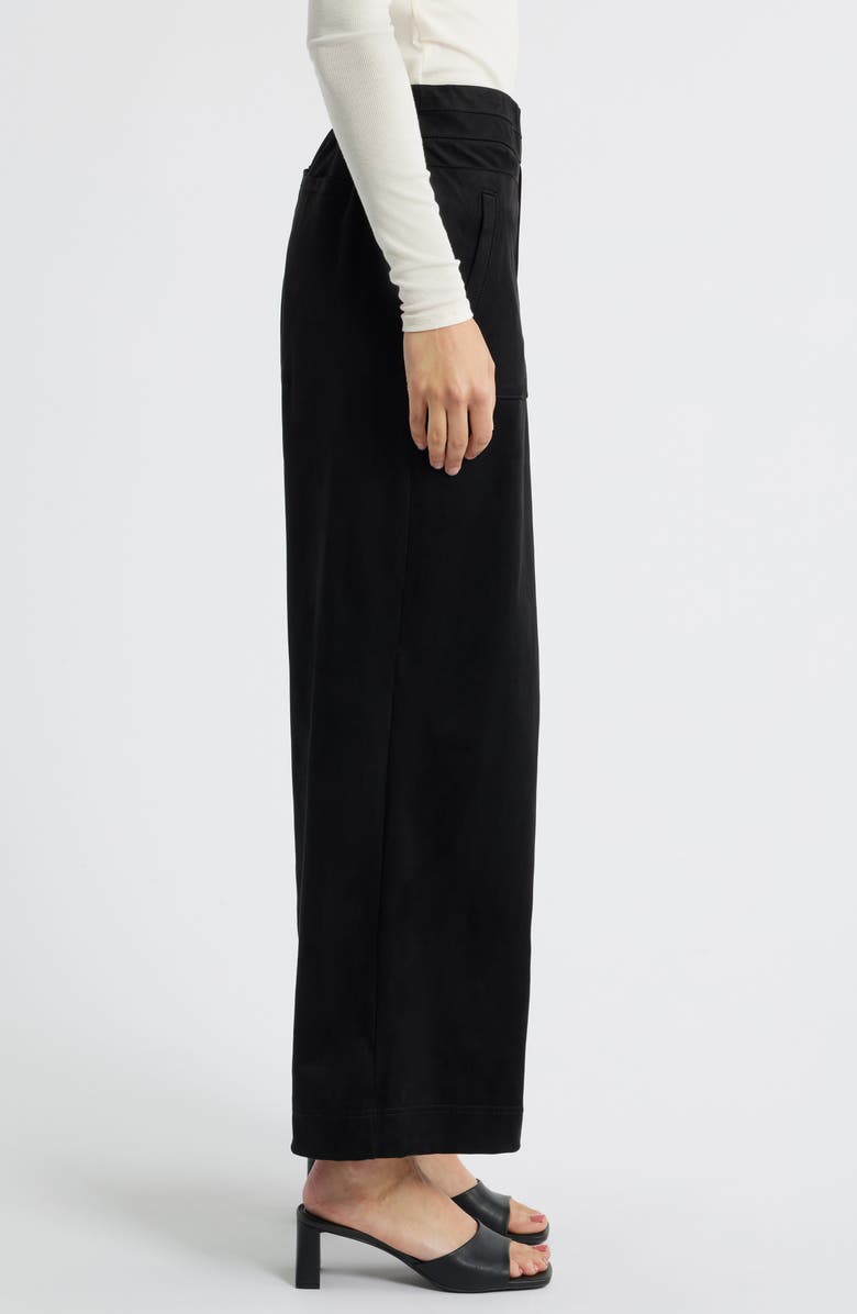 Wit & Wisdom Skyrise Patch Pocket Wide Leg Pants, Alternate, color, Black